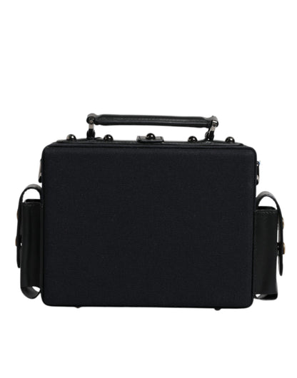 Sac à bandoulière en cuir noir Dolce &amp; Gabbana