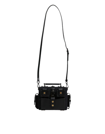 Sac à bandoulière en cuir noir Dolce &amp; Gabbana