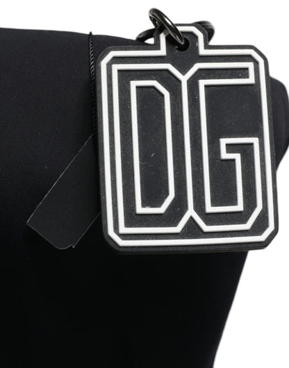 Sac fourre-tout en toile noire Dolce &amp; Gabbana avec logo DG pour femme