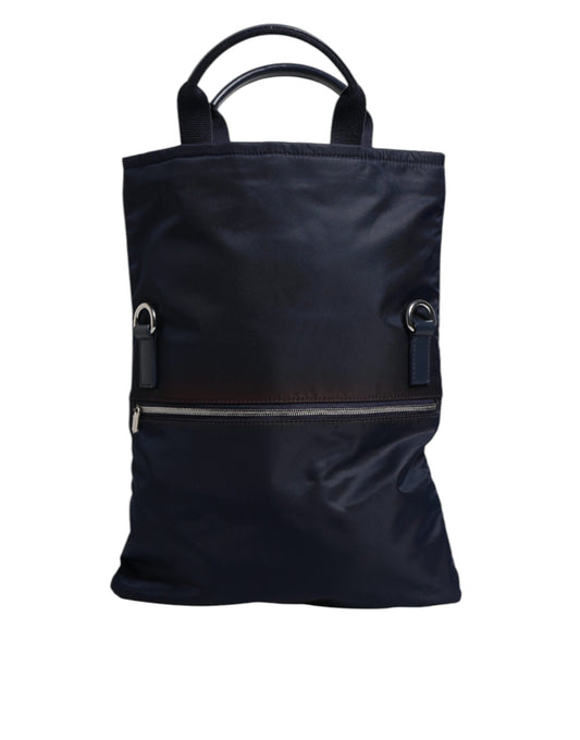 Sac à langer fourre-tout en nylon bleu foncé Dolce &amp; Gabbana