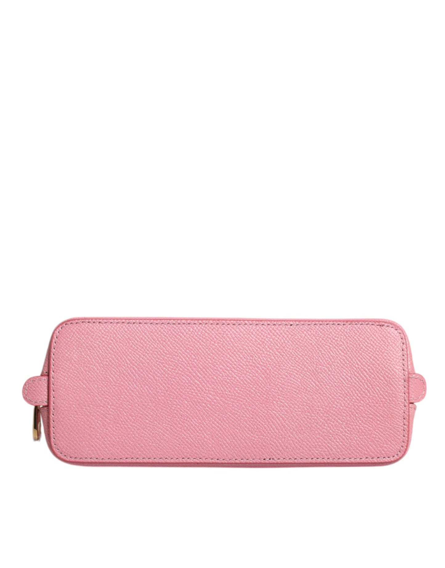 Dolce &amp; Gabbana Pink Leather DG Logo Zip Around Hand Purse Pouch Wallet