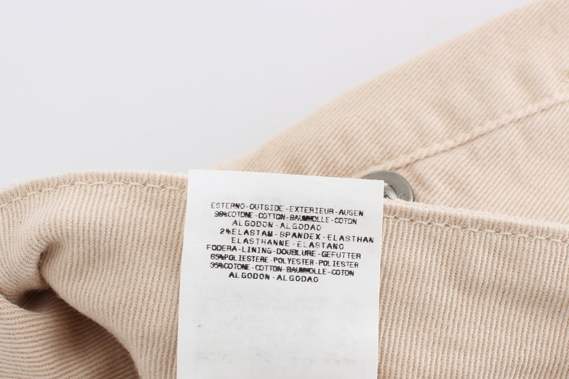 Jean slim en coton stretch beige Cavalli