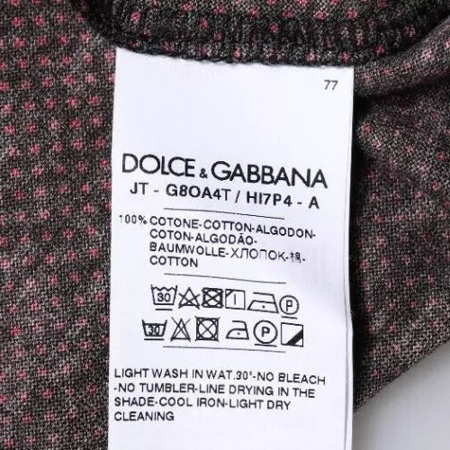 Dolce & Gabbana Red Leopard Cotton Short Sleeves T-shirt by Dolce & Gabbana