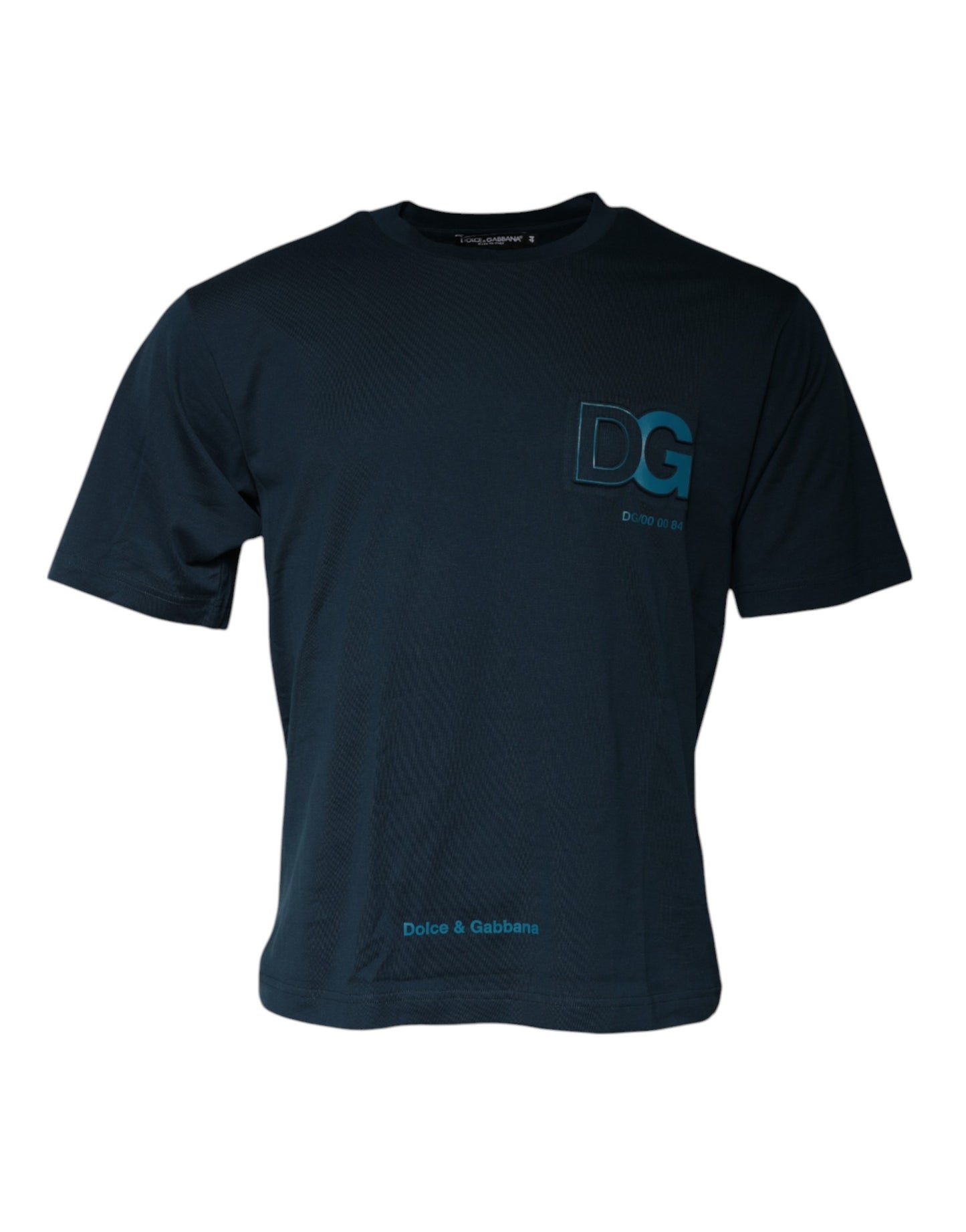 Dolce & Gabbana Blue Logo Crew Neck Short Sleeves T-shirt by Dolce & Gabbana