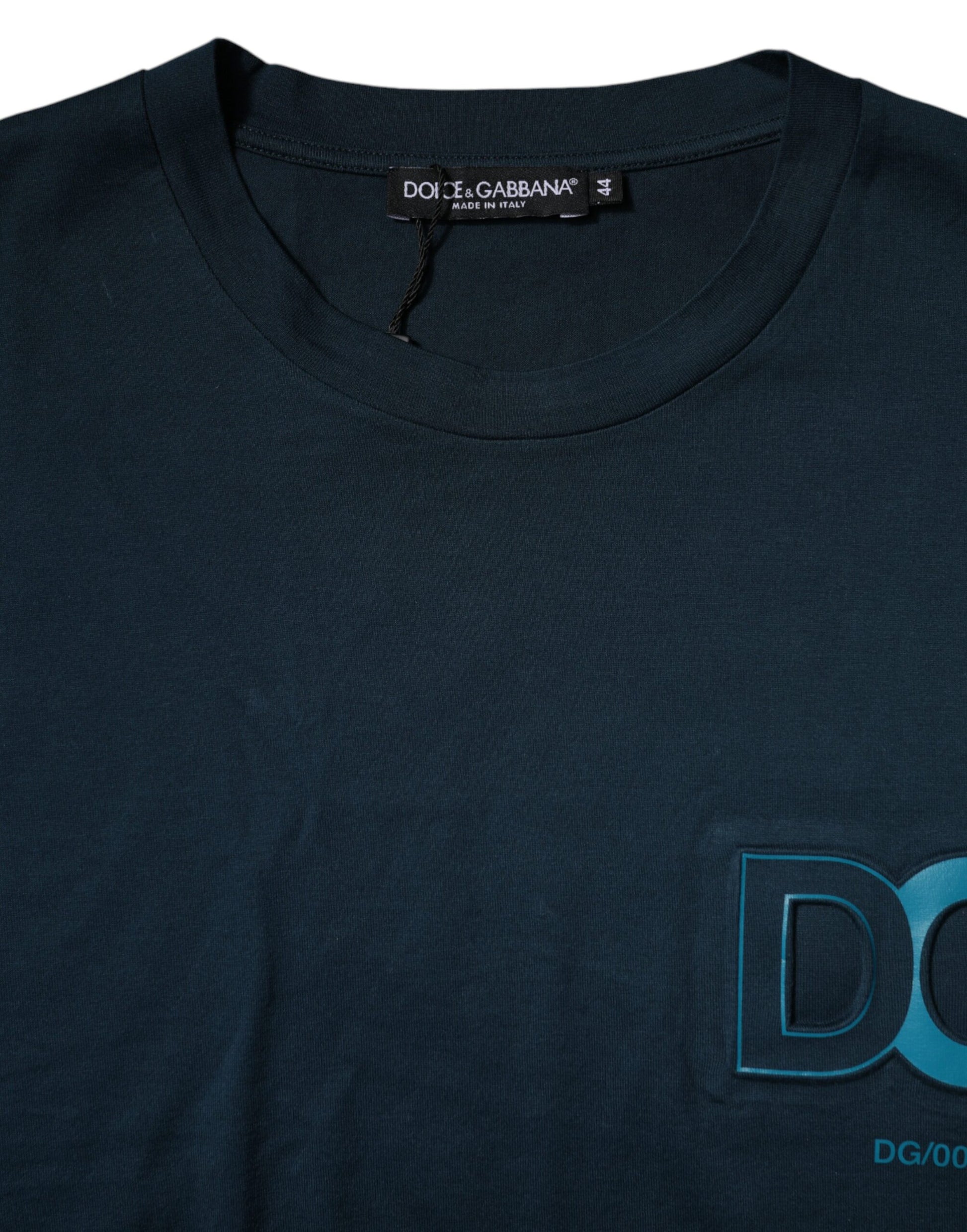 Dolce & Gabbana Blue Logo Crew Neck Short Sleeves T-shirt by Dolce & Gabbana