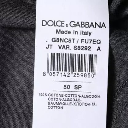 Dolce & Gabbana Dark Gray Crew Neck Short Sleeves T-shirt by Dolce & Gabbana