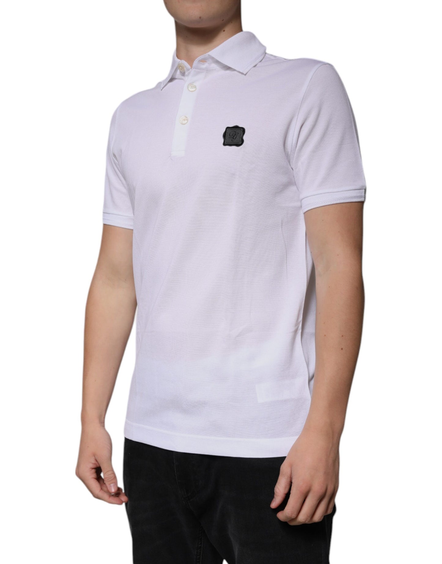 Polo Dolce &amp; Gabbana à manches courtes et col blanc