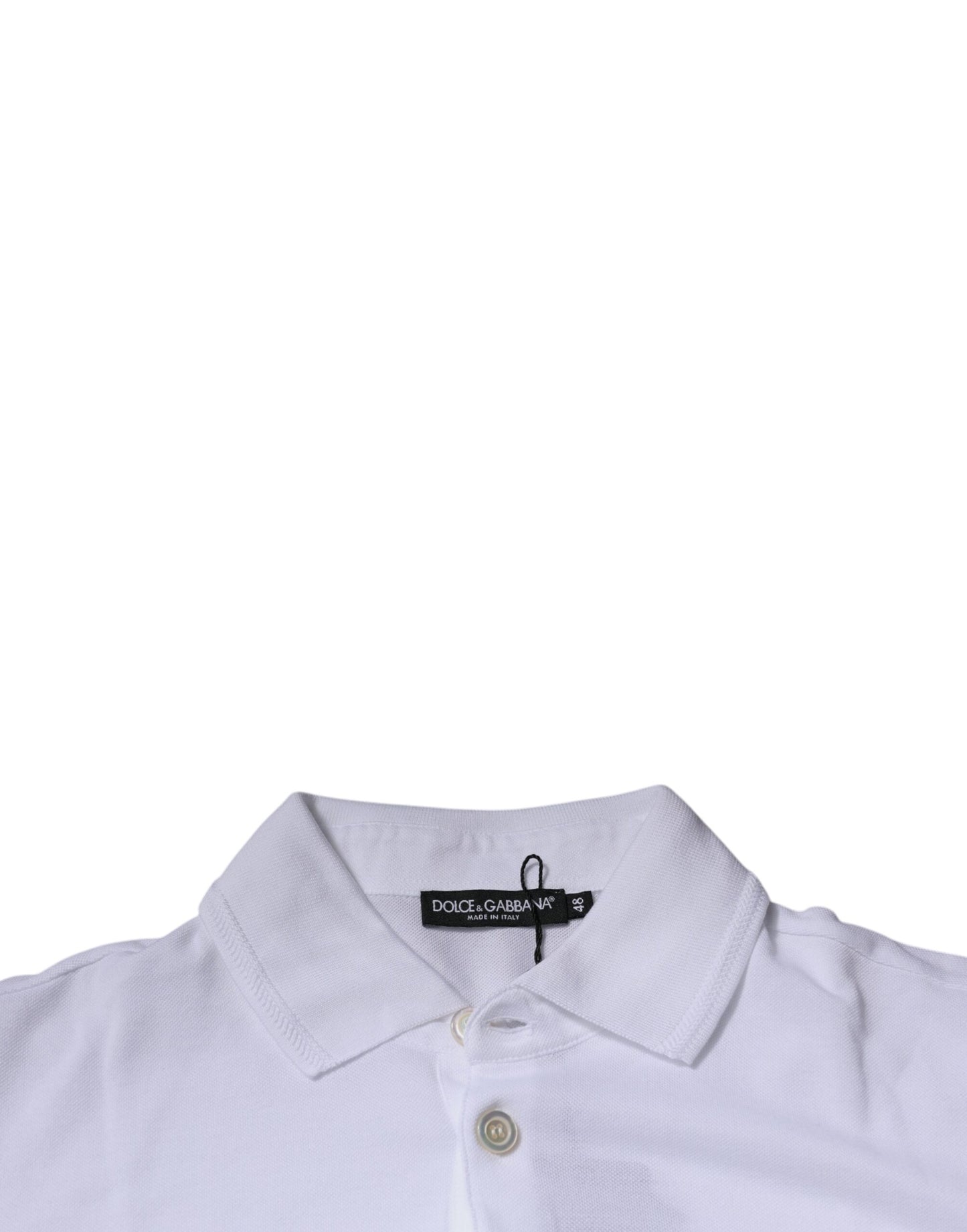 Polo Dolce &amp; Gabbana à manches courtes et col blanc