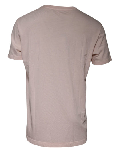 Dolce & Gabbana Beige Logo Crew Neck Short Sleeves T-shirt by Dolce & Gabbana
