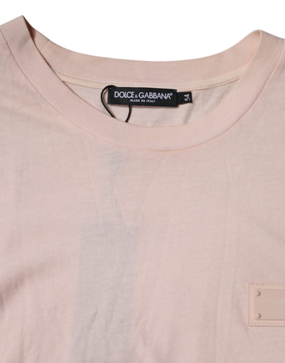 Dolce & Gabbana Beige Logo Crew Neck Short Sleeves T-shirt by Dolce & Gabbana
