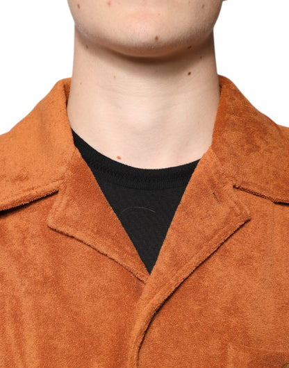 Dolce & Gabbana Hazel Cotton Velvet Button Down Collared Shirt by Dolce & Gabbana