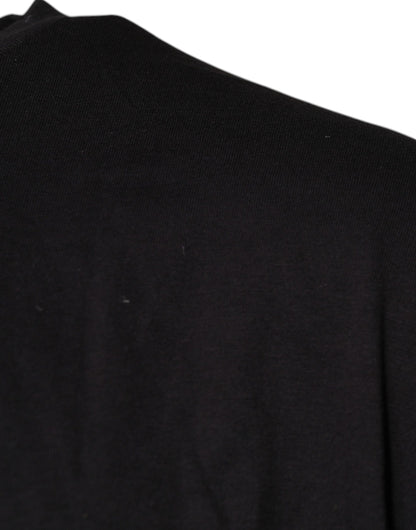 Dolce & Gabbana Black Logo Print Cotton Crew Neck T-shirt by Dolce & Gabbana