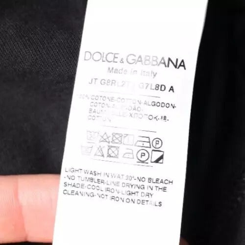 Dolce & Gabbana Blue Crown Crew Neck Short Sleeves T-shirt by Dolce & Gabbana