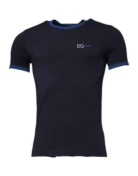 Dolce & Gabbana Blue Cotton Stretch Crewneck Underwear T-shirt by Dolce & Gabbana