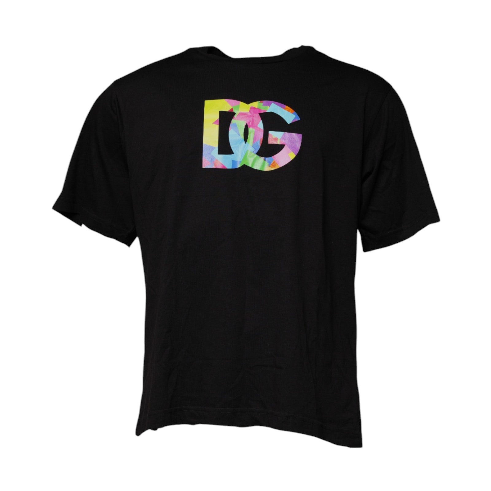 Dolce & Gabbana Black Logo Print Cotton Crew Neck T-shirt by Dolce & Gabbana
