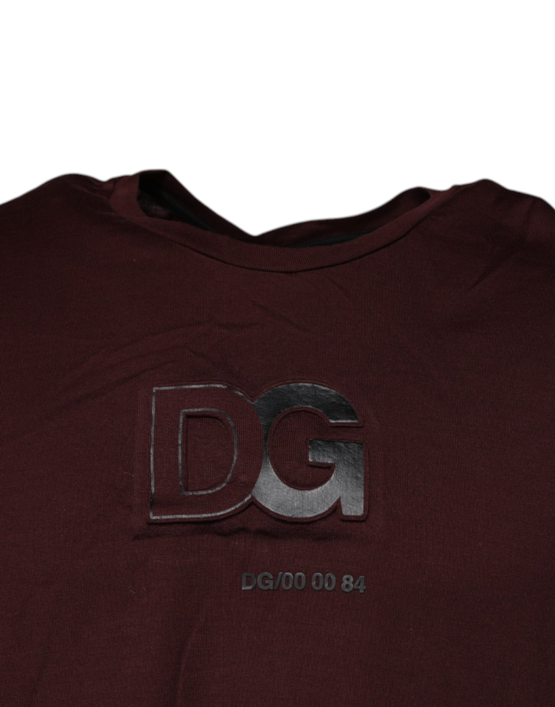 Dolce & Gabbana Brown Logo Print Cotton Crew Neck T-shirt by Dolce & Gabbana