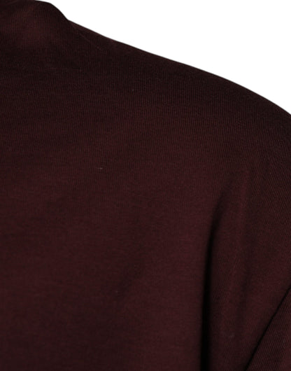 Dolce & Gabbana Brown Logo Print Cotton Crew Neck T-shirt by Dolce & Gabbana