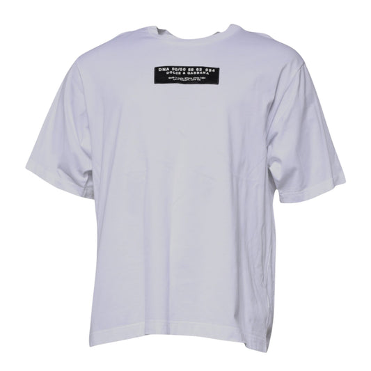 Dolce & Gabbana White Logo Print Cotton Crew Neck T-shirt by Dolce & Gabbana