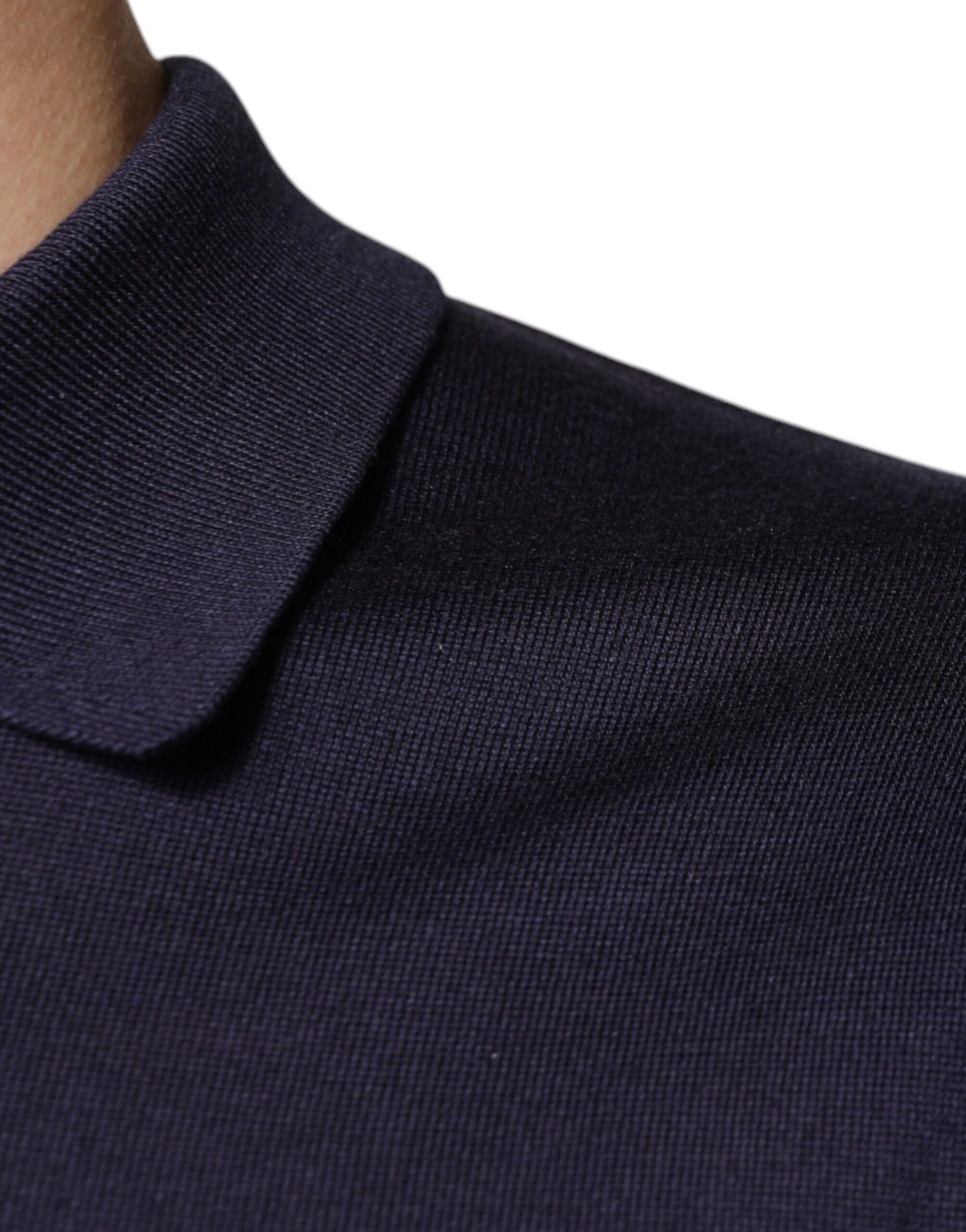 Dolce & Gabbana Blue Silk Collared Short Sleeves Polo T-shirt by Dolce & Gabbana