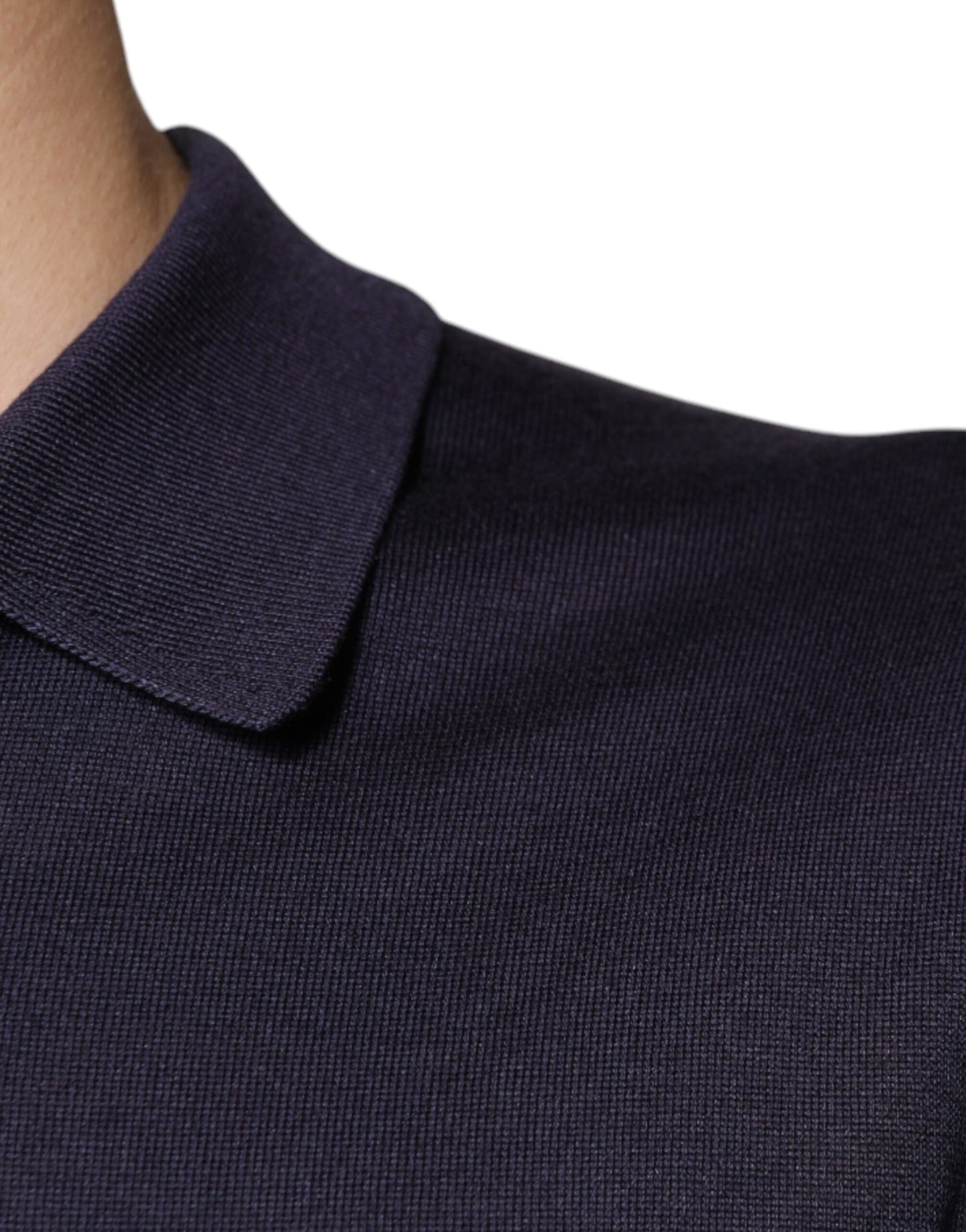 Dolce & Gabbana Blue Silk Collared Short Sleeves Polo T-shirt by Dolce & Gabbana