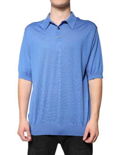 Dolce & Gabbana Blue Collared Short Sleeves Polo T-shirt by Dolce & Gabbana