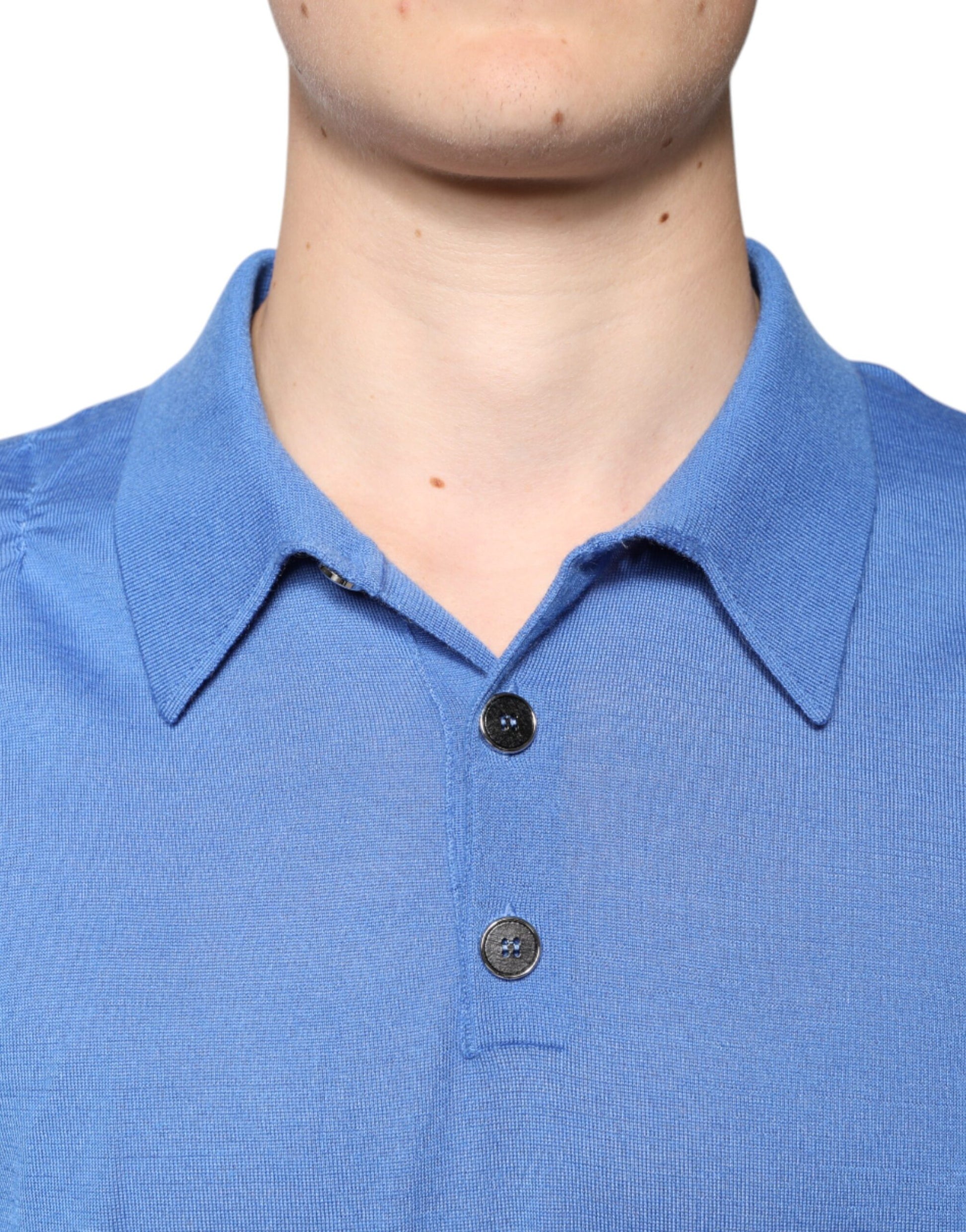 Dolce & Gabbana Blue Collared Short Sleeves Polo T-shirt by Dolce & Gabbana