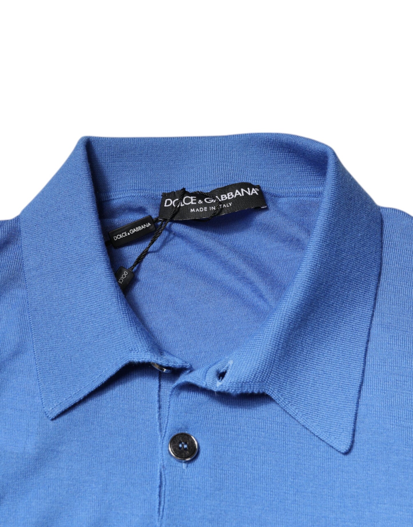 Dolce & Gabbana Blue Collared Short Sleeves Polo T-shirt by Dolce & Gabbana