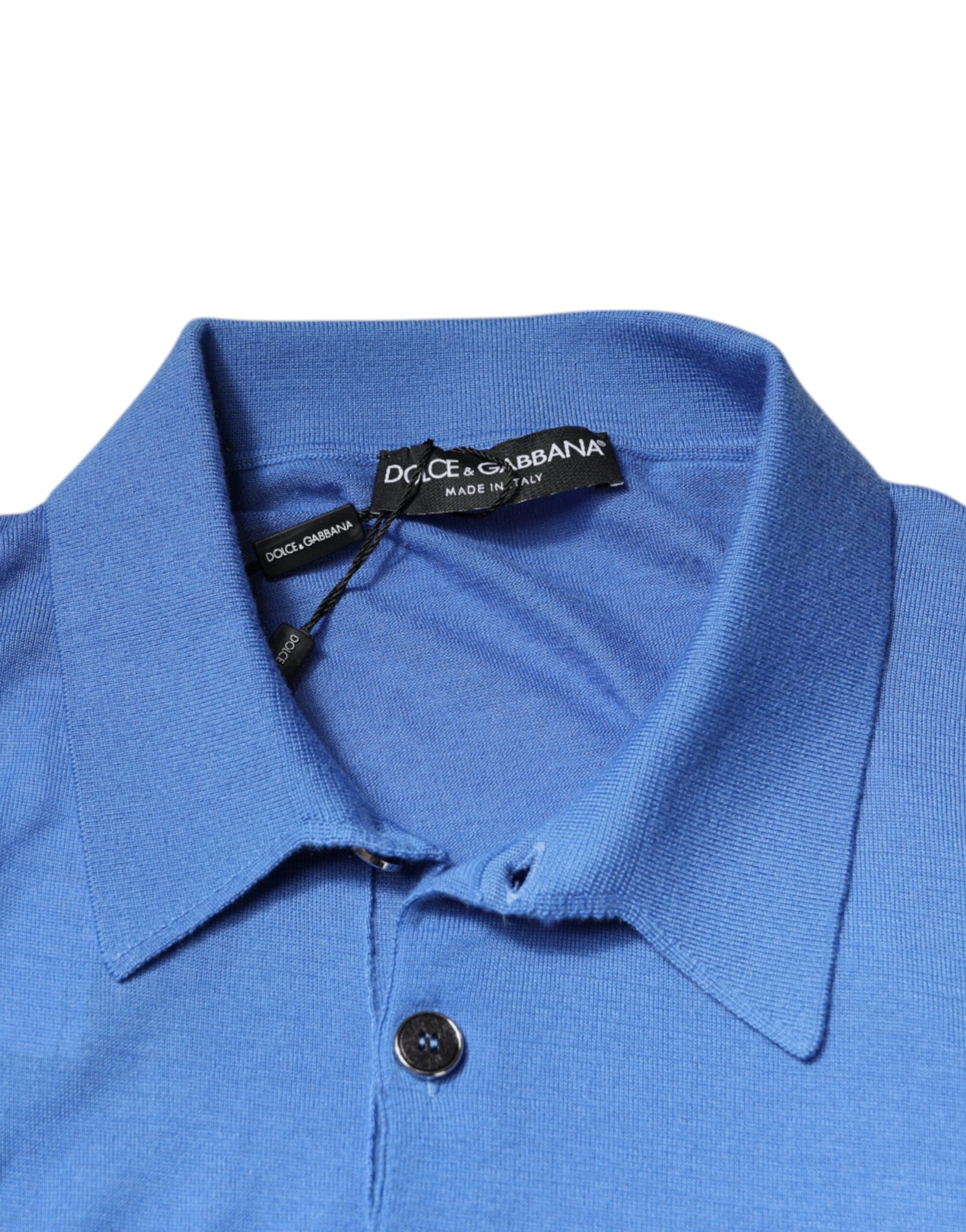 Dolce & Gabbana Blue Collared Short Sleeves Polo T-shirt by Dolce & Gabbana
