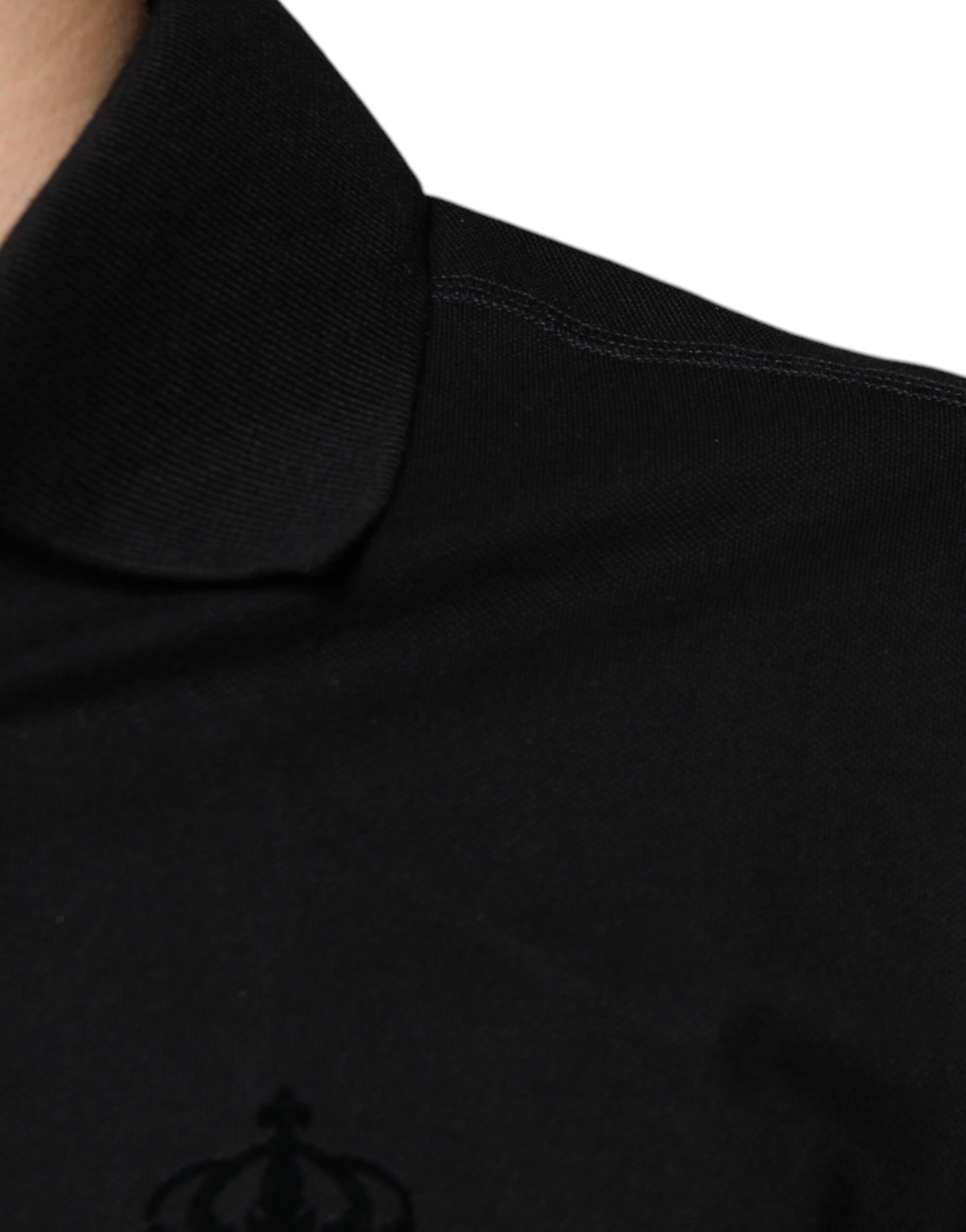Dolce & Gabbana Black DG Collared Short Sleeves Polo T-shirt by Dolce & Gabbana