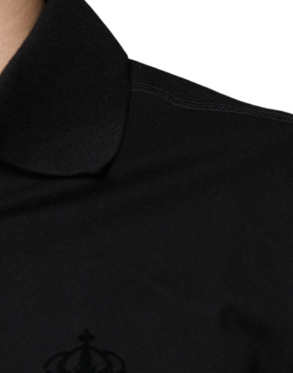 Dolce & Gabbana Black DG Collared Short Sleeves Polo T-shirt by Dolce & Gabbana