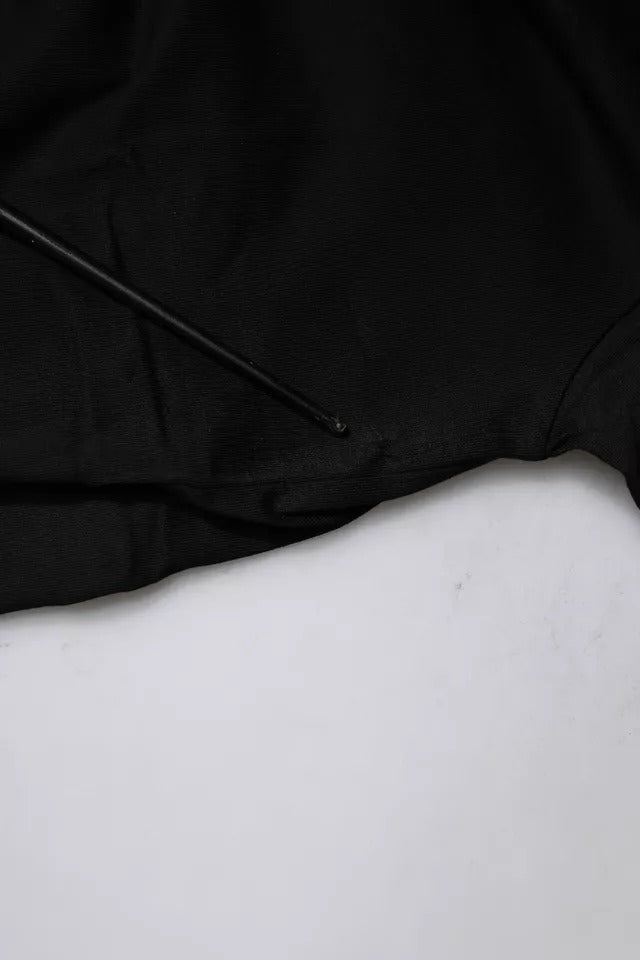 T-shirt col rond manches courtes en coton noir à imprimé logo Balenciaga