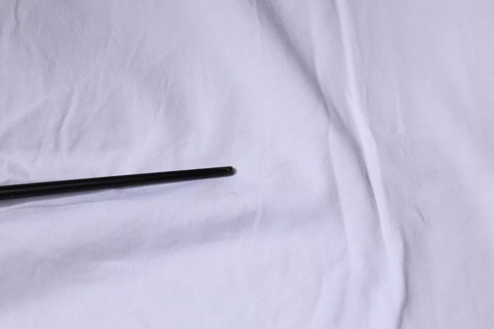 T-shirt à manches courtes et col ras du cou en coton blanc avec logo Balenciaga