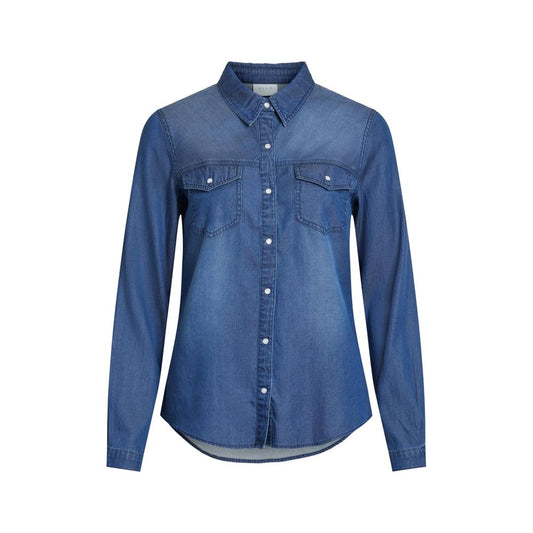 Chemise en coton bleu Vila Clothes