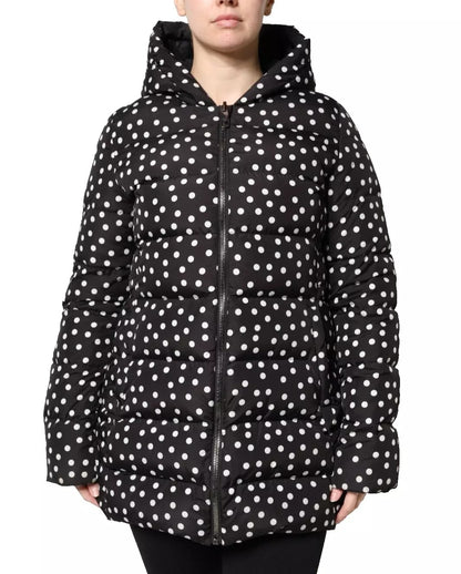 Dolce &amp; Gabbana Élégante veste à capuche noire zippée