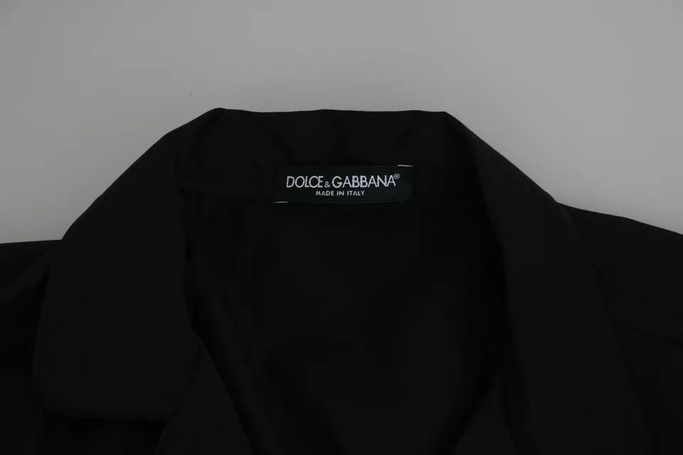 Dolce & Gabbana Blue Cotton Striped Pajama Lounge Shirt by Dolce & Gabbana