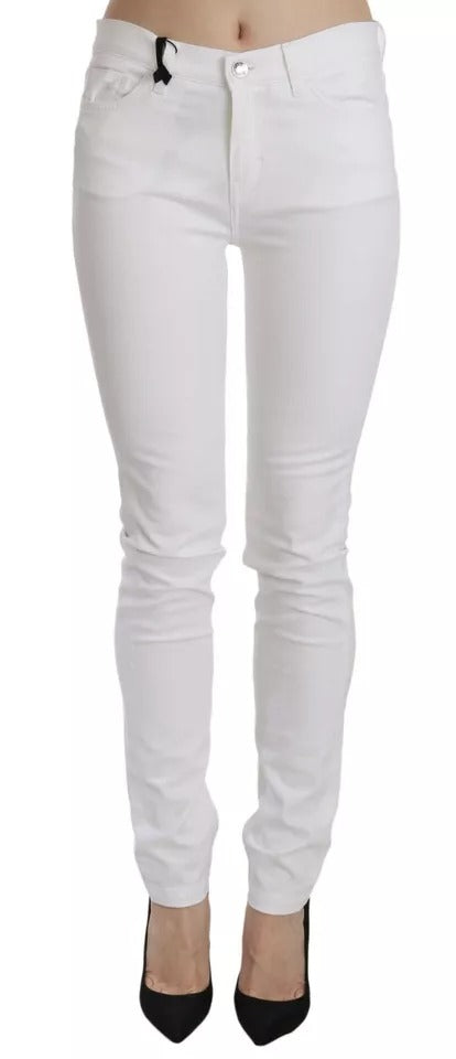 Dolce & Gabbana White Crystal Embellished Skinny Jeans by Dolce & Gabbana