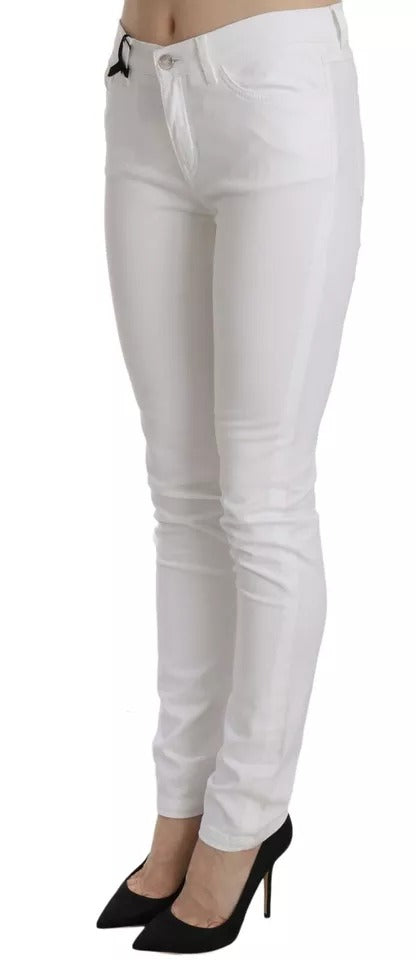 Dolce & Gabbana White Crystal Embellished Skinny Jeans by Dolce & Gabbana