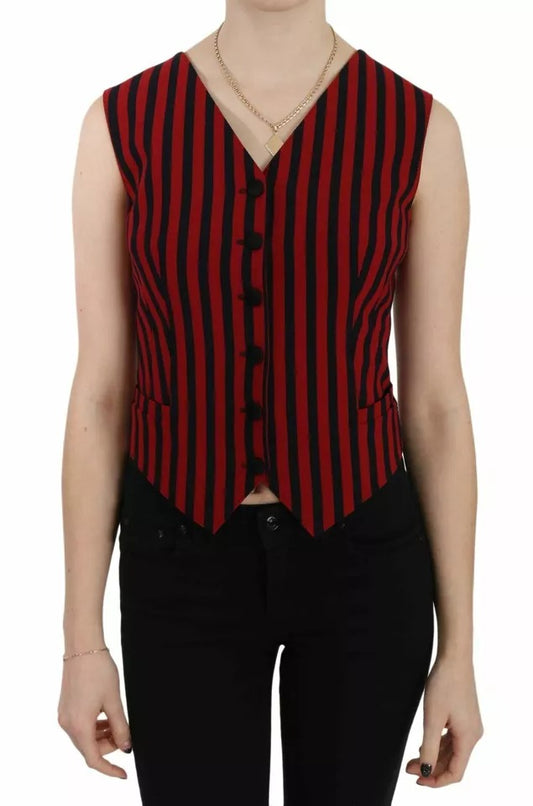 Dolce &amp; Gabbana Gilet à rayures rouges et noires Chemisier Haut