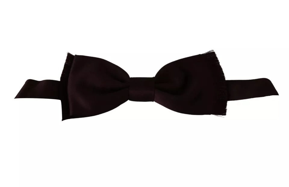 Dolce & Gabbana Bordeaux Red Silk Solid Classic Bowtie by Dolce & Gabbana