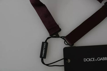 Dolce & Gabbana Bordeaux Red Silk Solid Classic Bowtie by Dolce & Gabbana