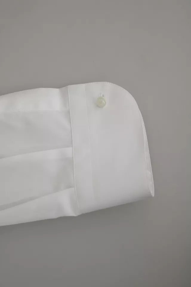 Dolce & Gabbana White Formal Tuxedo Dress GOLD Shirt by Dolce & Gabbana