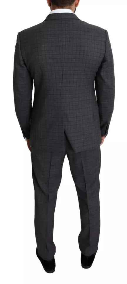 Dolce & Gabbana Gray Wool Men Formal 2 Piece MARTINI Suit by Dolce & Gabbana