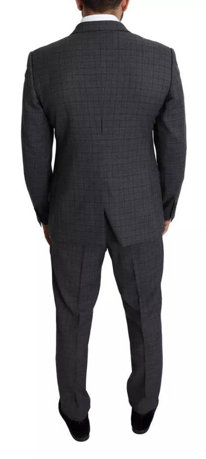 Dolce & Gabbana Gray Wool Men Formal 2 Piece MARTINI Suit by Dolce & Gabbana