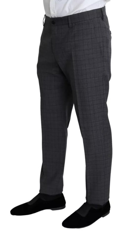Dolce & Gabbana Gray Wool Men Formal 2 Piece MARTINI Suit by Dolce & Gabbana