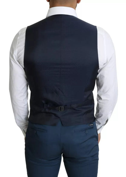 Gilet de costume bleu marine Dolce &amp; Gabbana pour homme