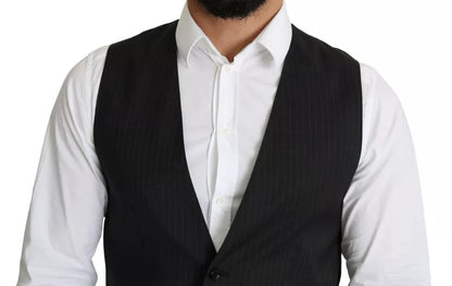 Gilet de costume formel noir Dolce &amp; Gabbana pour homme