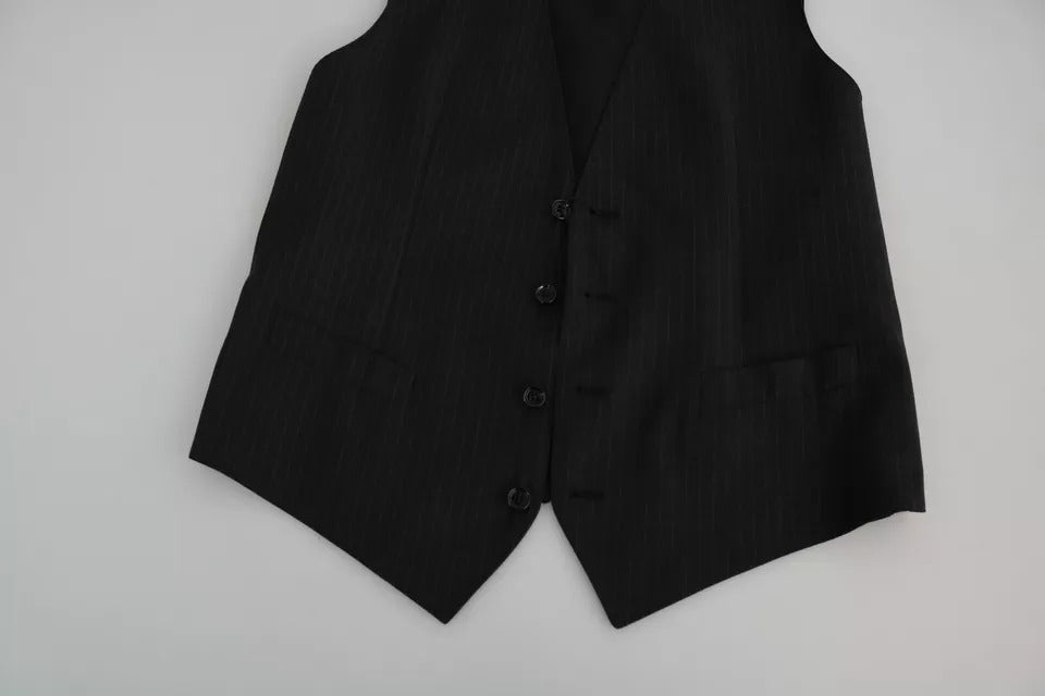 Gilet de costume formel noir Dolce &amp; Gabbana pour homme