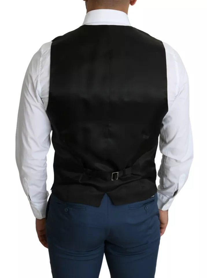 Gilet de costume formel noir Dolce &amp; Gabbana pour homme