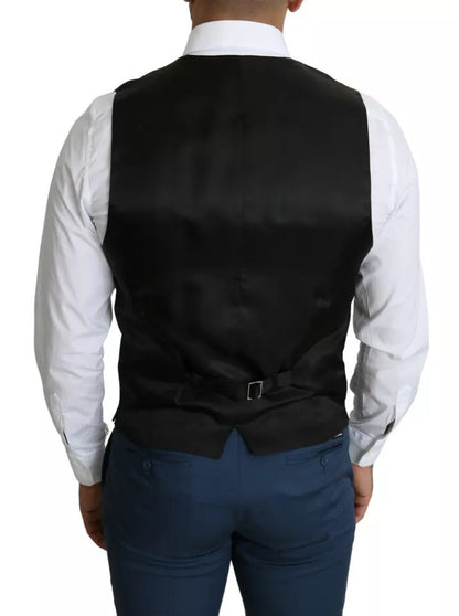 Gilet de costume formel noir Dolce &amp; Gabbana pour homme