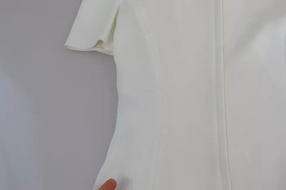 Dolce & Gabbana White Viscose Stretch Short Sleeves Blouse Top by Dolce & Gabbana